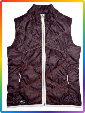 KJUS Primaloft Systems Vest SIZE 40 Purple Maroon Ski Layer Outdoor RUNS SMALL